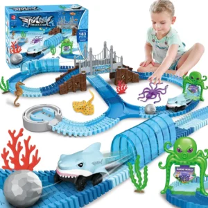 VATOS Track Toys Shark Race Car Toy for Boys Girls