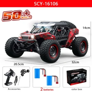 16106 1:16 50KM/H 4WD RC Car With LED lights